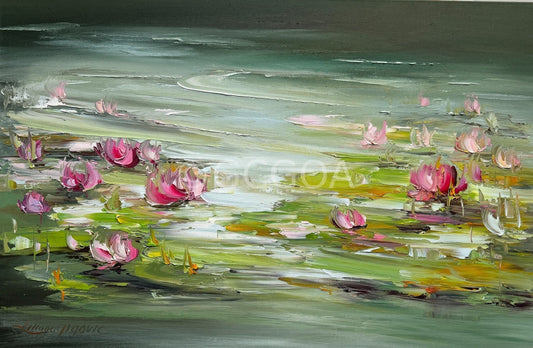 Water Lilies No 180 - Original Art - Gold Coast Gallery Of ArtLiliana Gigovic