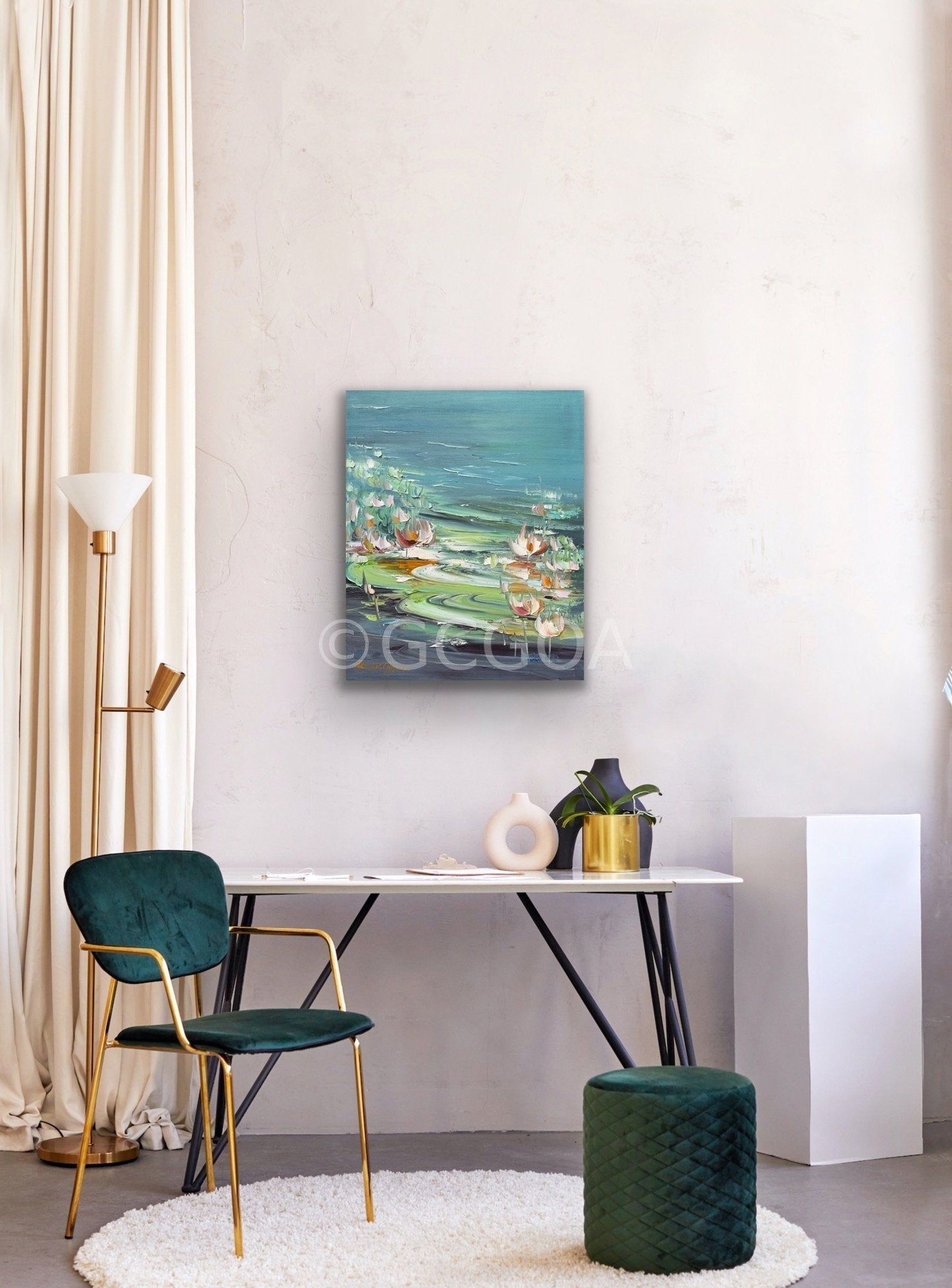 Water Lilies No 182 - Original Art - Gold Coast Gallery Of ArtLiliana Gigovic