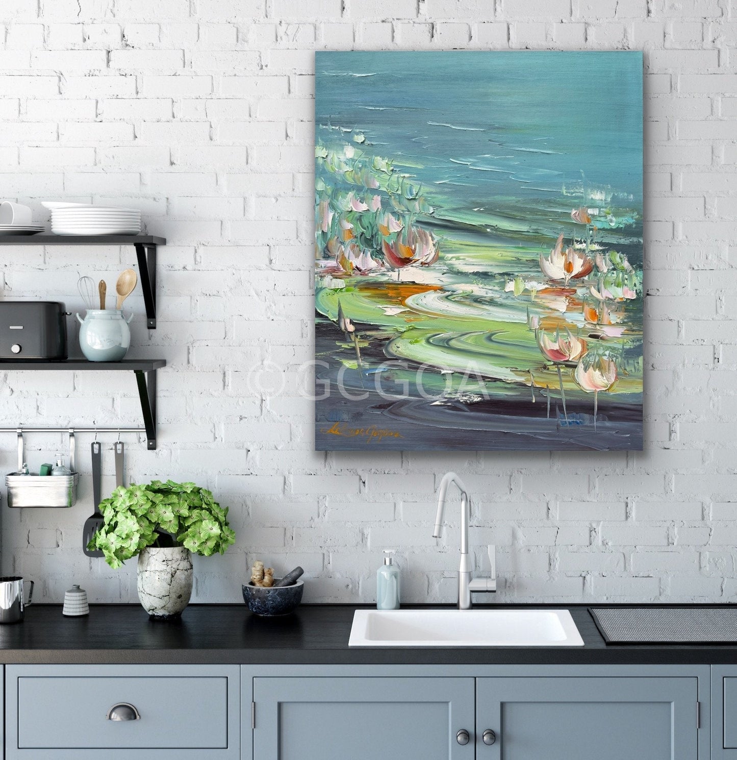 Water Lilies No 182 - Original Art - Gold Coast Gallery Of ArtLiliana Gigovic