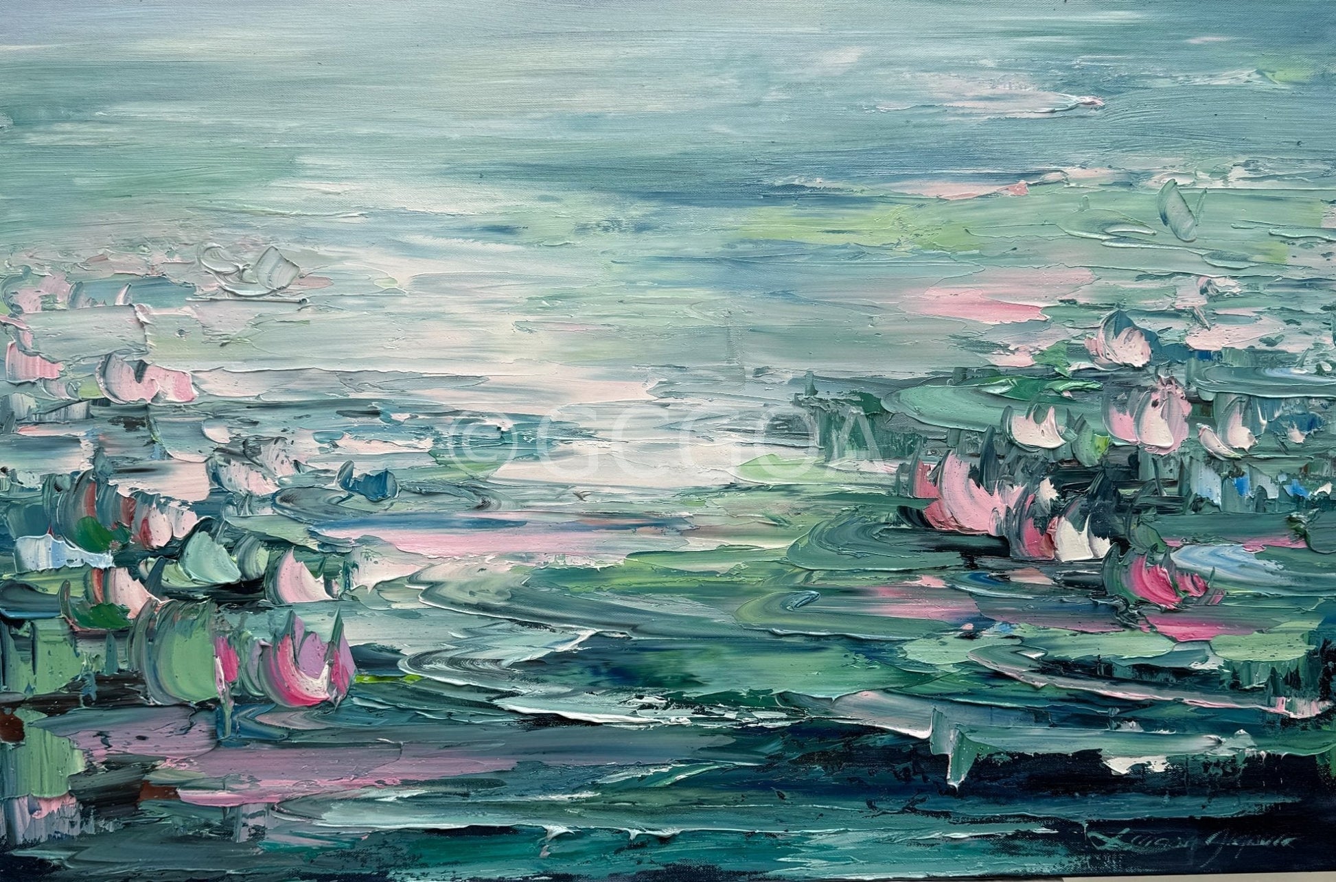Water Lilies No 185 - Original Art - Gold Coast Gallery Of ArtLiliana Gigovic
