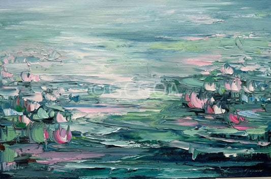 Water Lilies No 185 - Original Art - Gold Coast Gallery Of ArtLiliana Gigovic