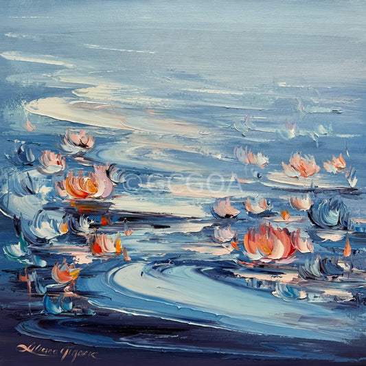 Water Lilies No 186 - Original Art - Gold Coast Gallery Of ArtLiliana Gigovic