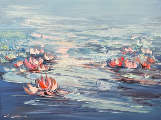 Water Lilies No 187 - Original Art - Gold Coast Gallery Of ArtLiliana Gigovic
