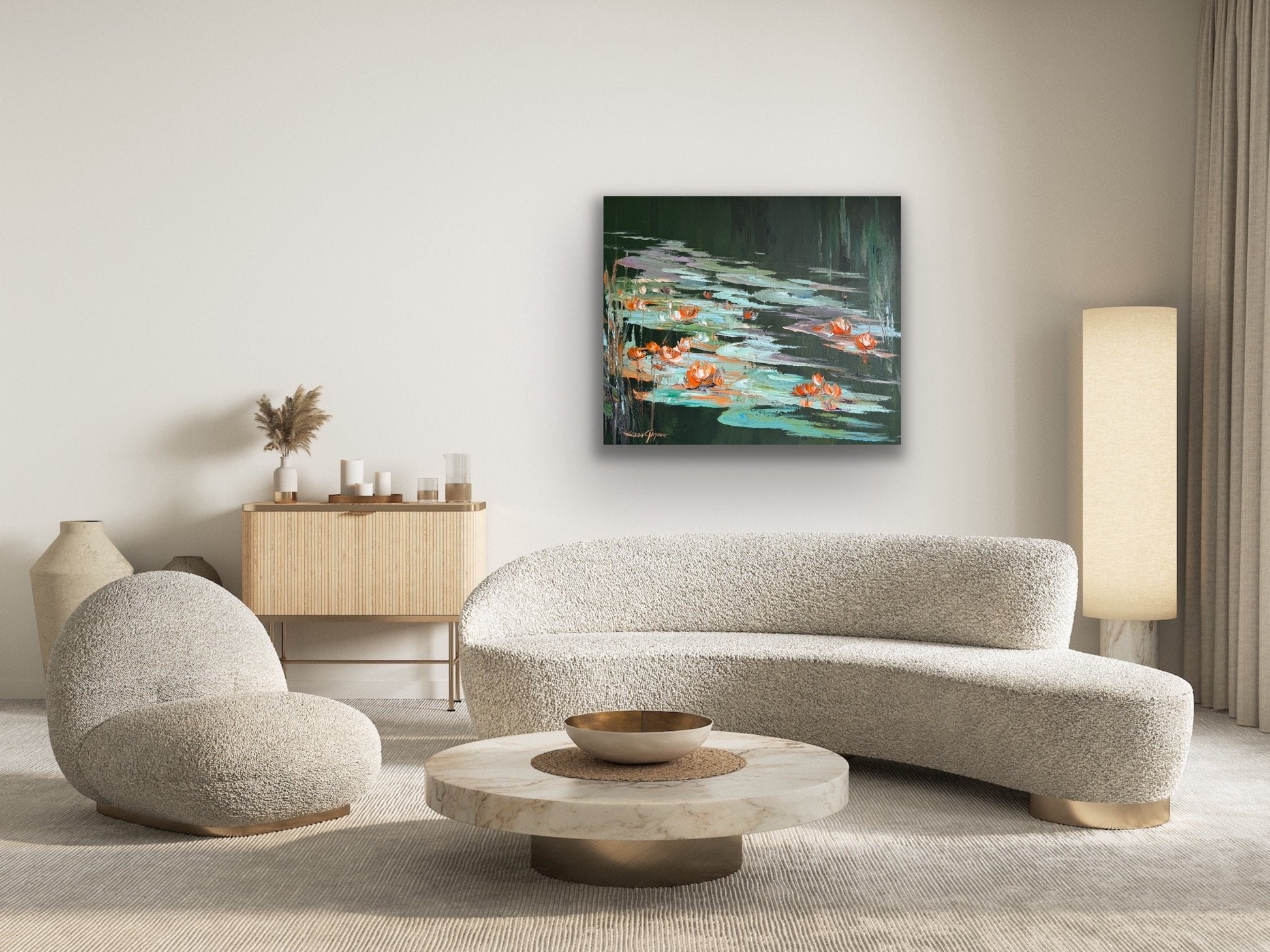 Water lilies No 201, - Gold Coast Gallery Of ArtLiliana Gigovic