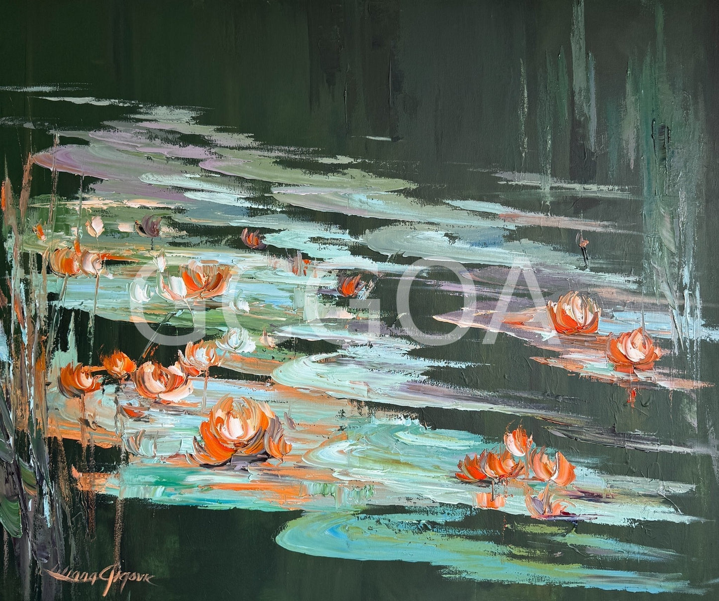 Water lilies No 201, - Gold Coast Gallery Of ArtLiliana Gigovic