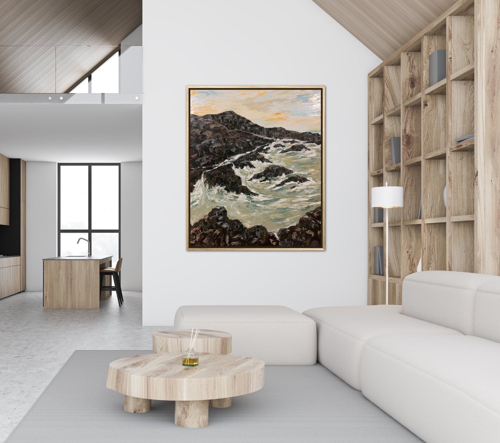 Waves and rocks - Gold Coast Gallery Of ArtAnjana Rai