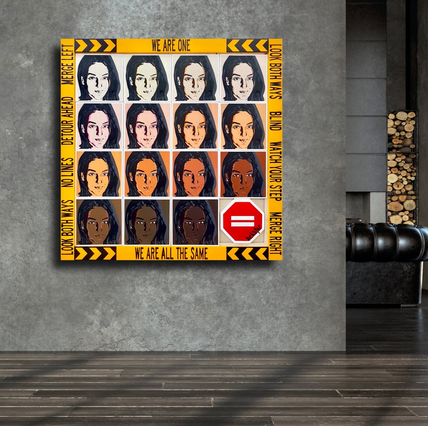 ‘We are one…We are all the same’ sliding timber panels / slide puzzle - Gold Coast Gallery Of ArtDeborah Lang