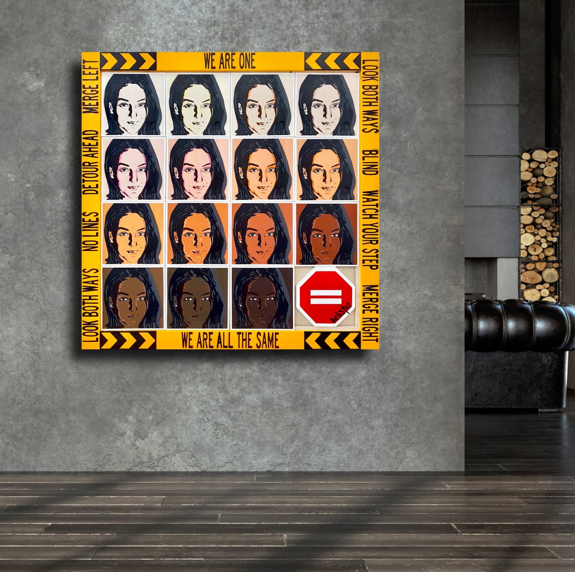 ‘We are one…We are all the same’ sliding timber panels / slide puzzle - Gold Coast Gallery Of ArtDeborah Lang