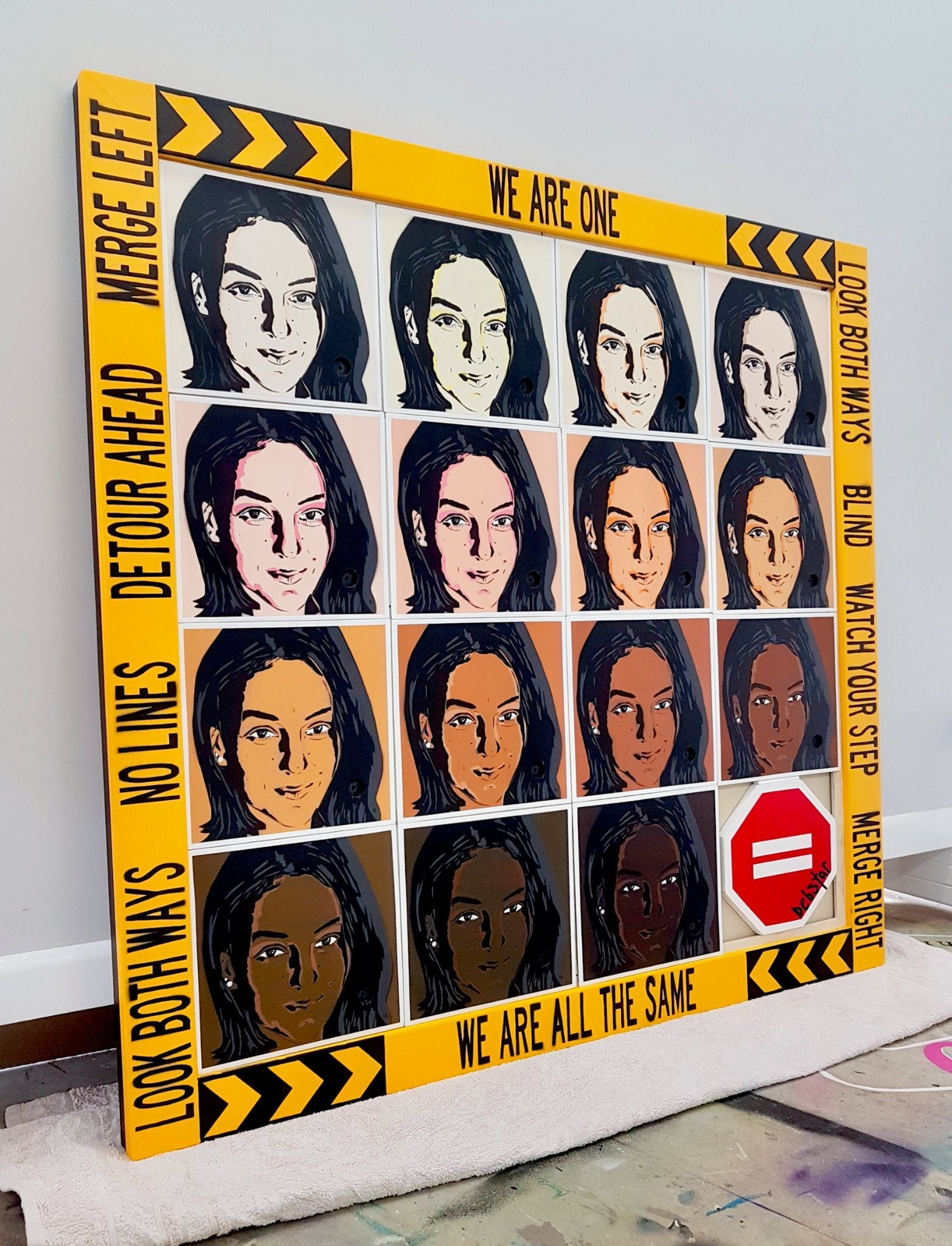 ‘We are one…We are all the same’ sliding timber panels / slide puzzle - Gold Coast Gallery Of ArtDeborah Lang