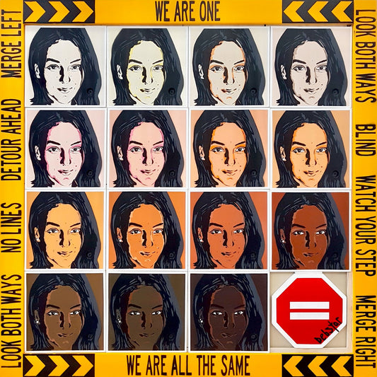 ‘We are one…We are all the same’ sliding timber panels / slide puzzle - Gold Coast Gallery Of ArtDeborah Lang
