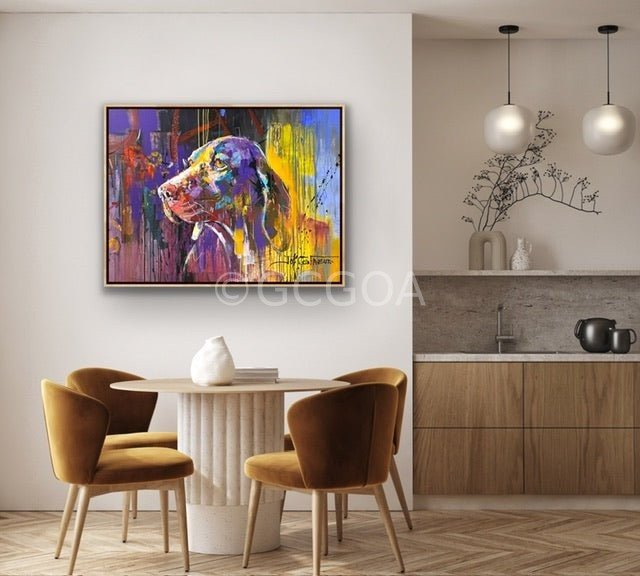 Weimaraner Dog - Original Art - Gold Coast Gallery Of ArtJos Coufreur