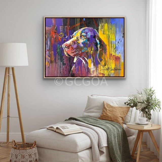 Weimaraner Dog - Original Art - Gold Coast Gallery Of ArtJos Coufreur