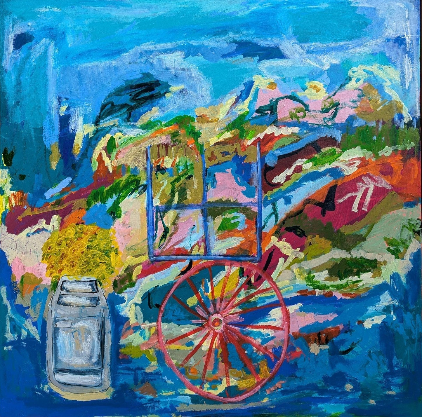 Wheels of Yesterday Blooms of Today - Gold Coast Gallery Of ArtAlpana Rai