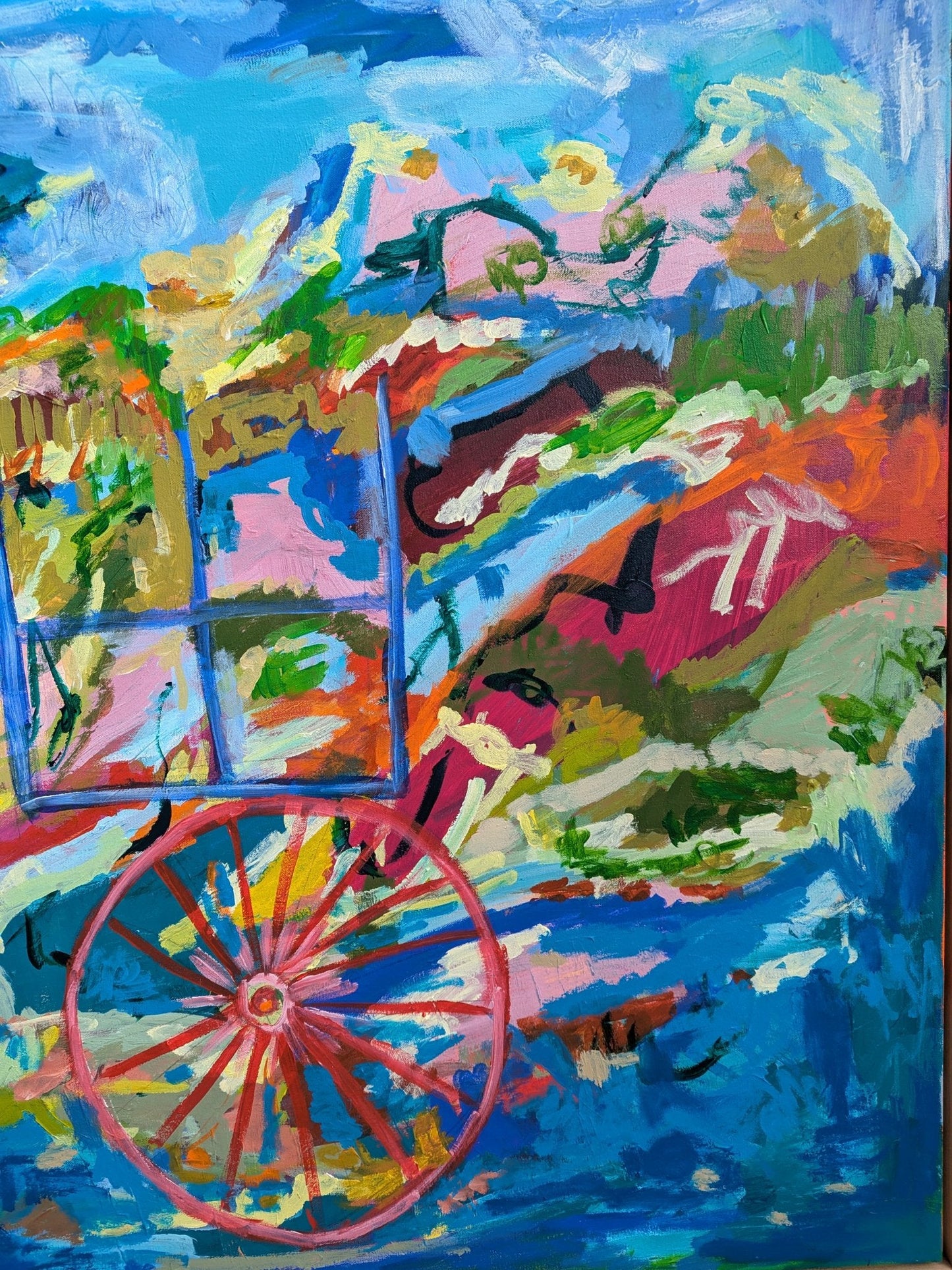 Wheels of Yesterday Blooms of Today - Gold Coast Gallery Of ArtAlpana Rai