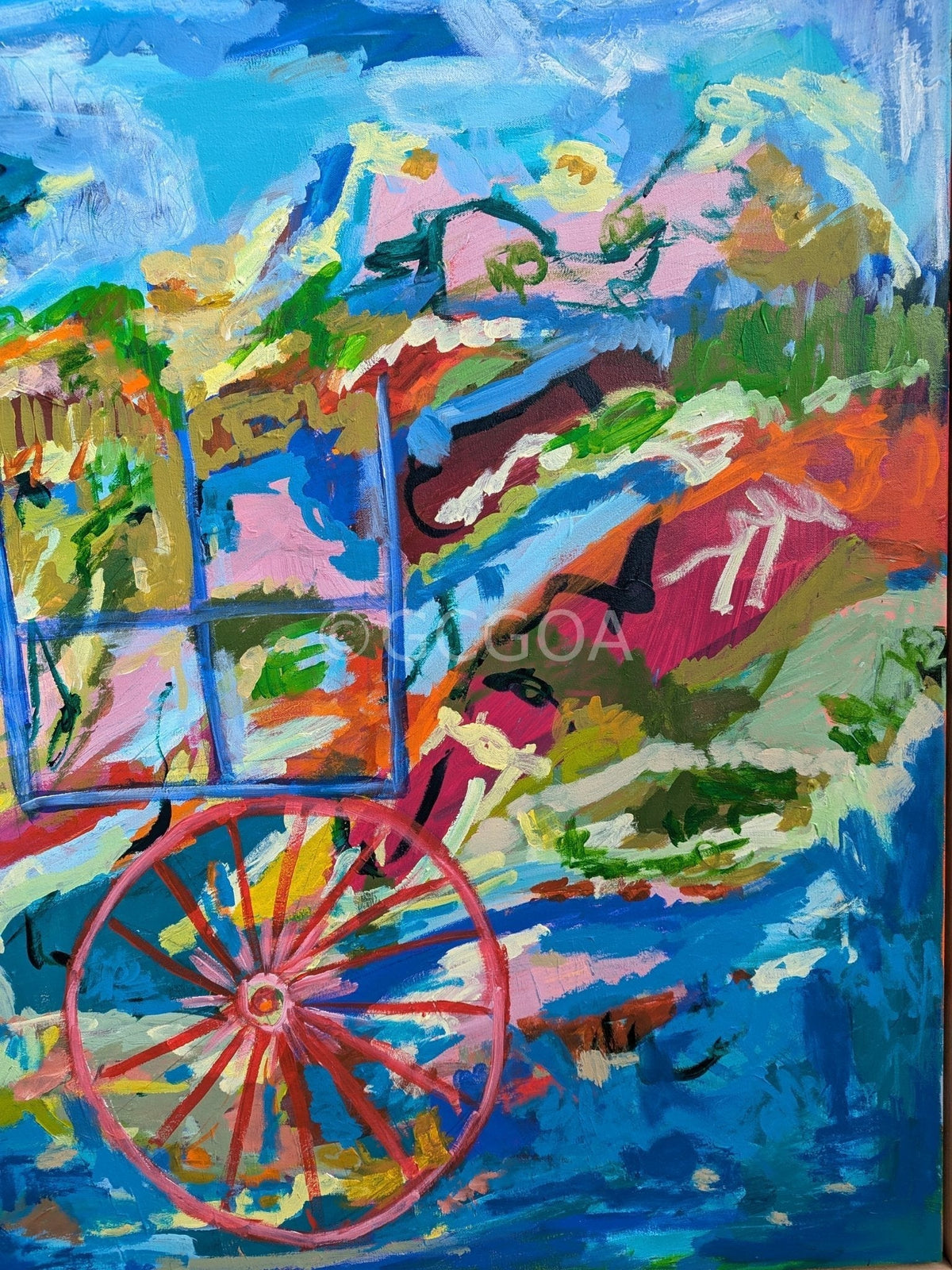 Wheels of Yesterday Blooms of Today - Gold Coast Gallery Of ArtAlpana Rai