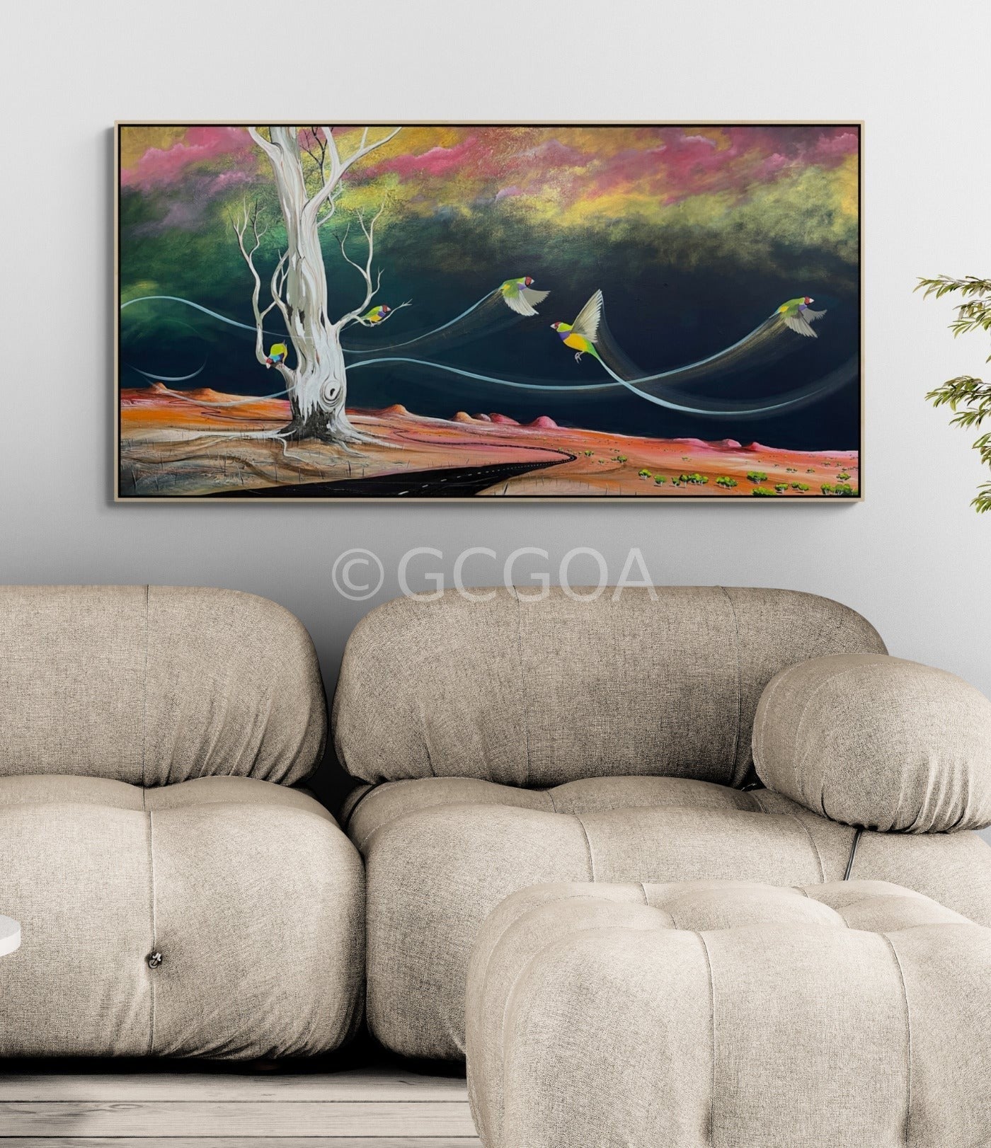 Where The Gouldian's Play - Original Art - Gold Coast Gallery Of ArtTania Chanter