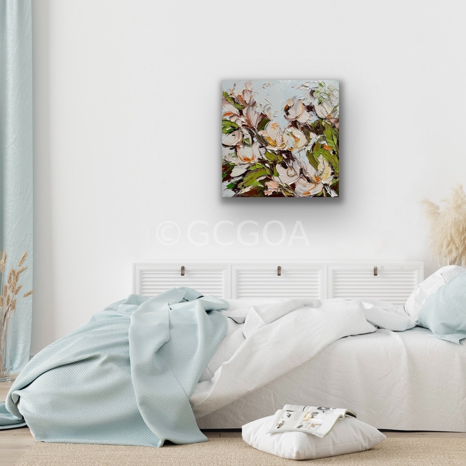 White Magnolia No 23 - Original Art - Gold Coast Gallery Of ArtLiliana Gigovic