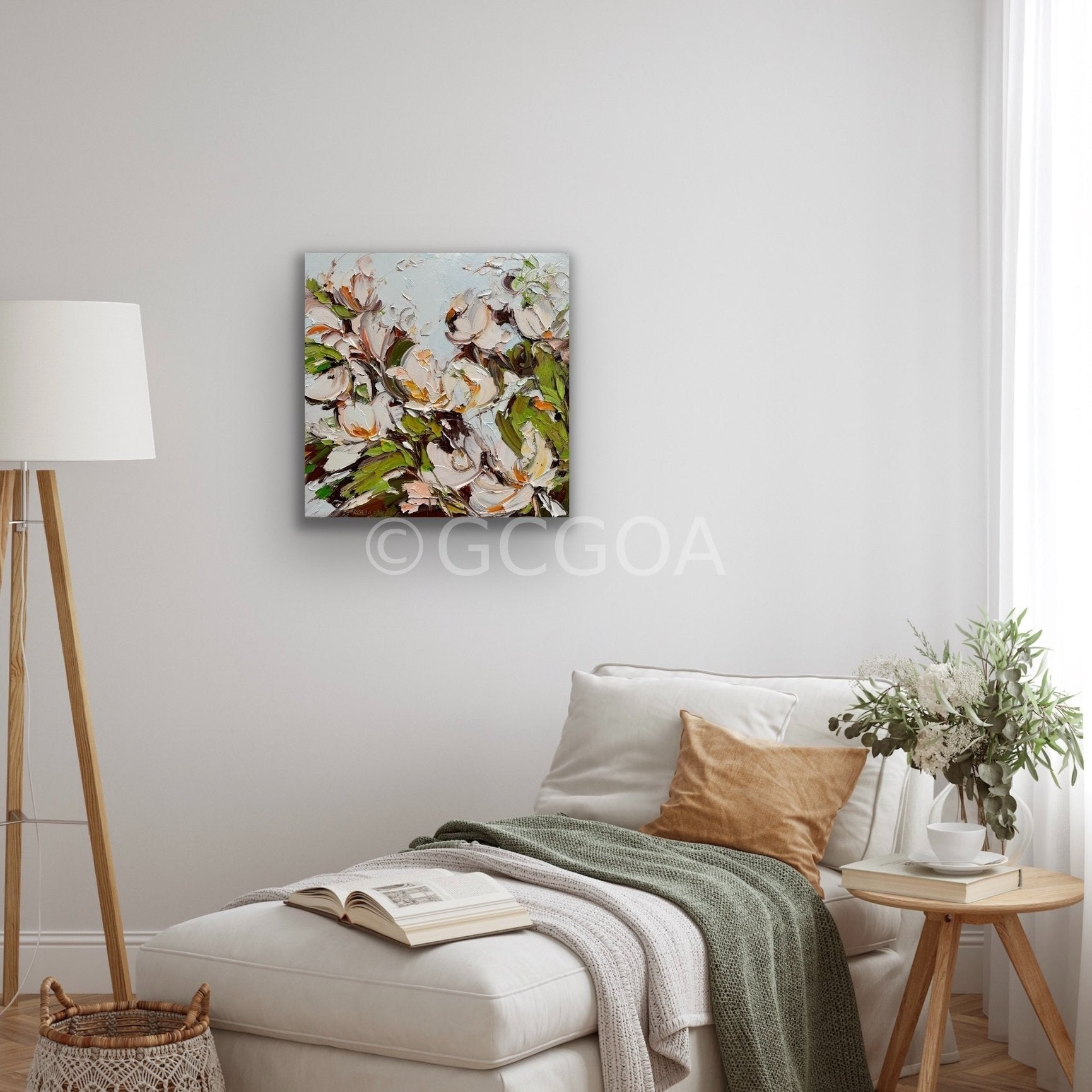 White Magnolia No 23 - Original Art - Gold Coast Gallery Of ArtLiliana Gigovic