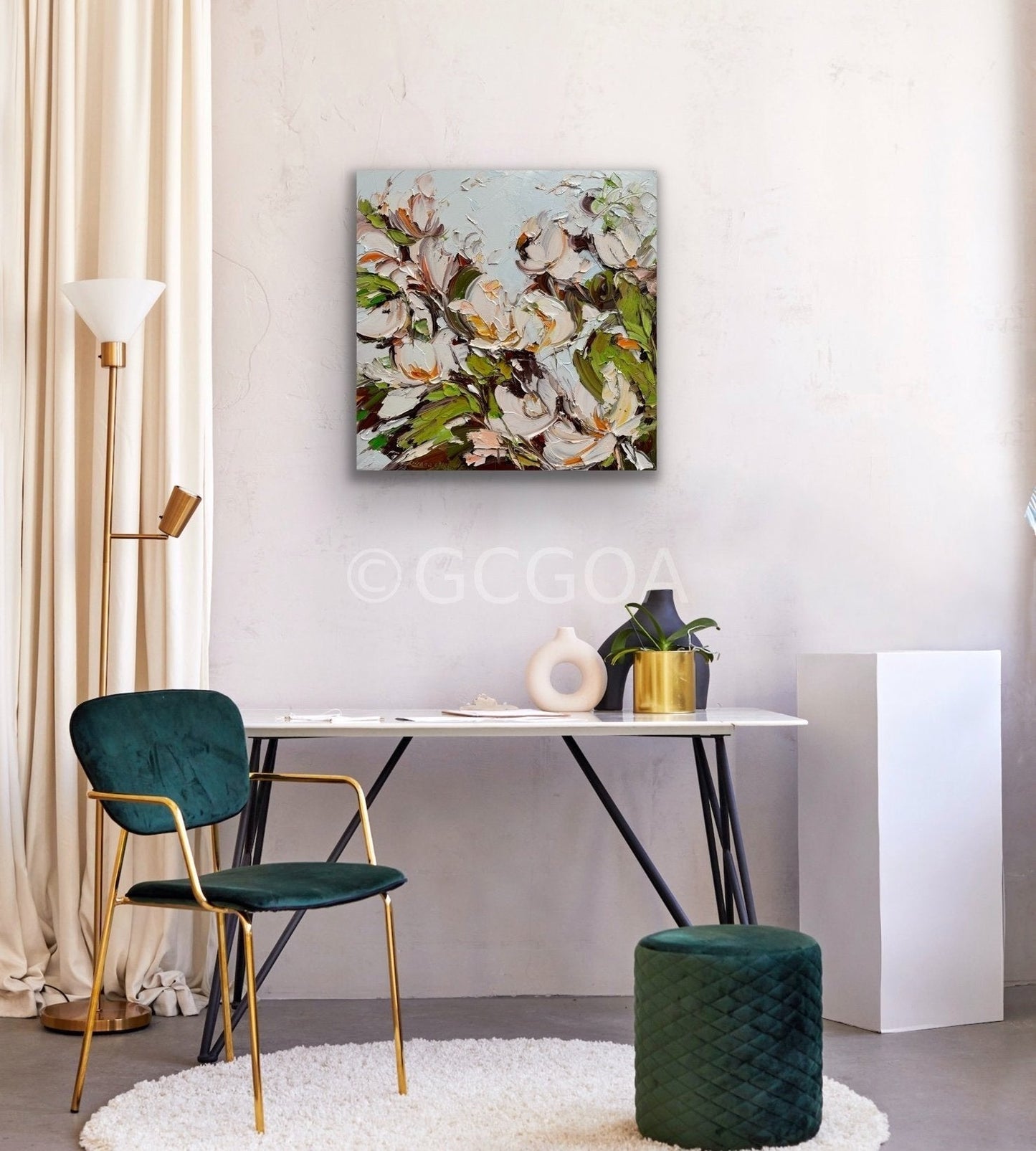 White Magnolia No 23 - Original Art - Gold Coast Gallery Of ArtLiliana Gigovic