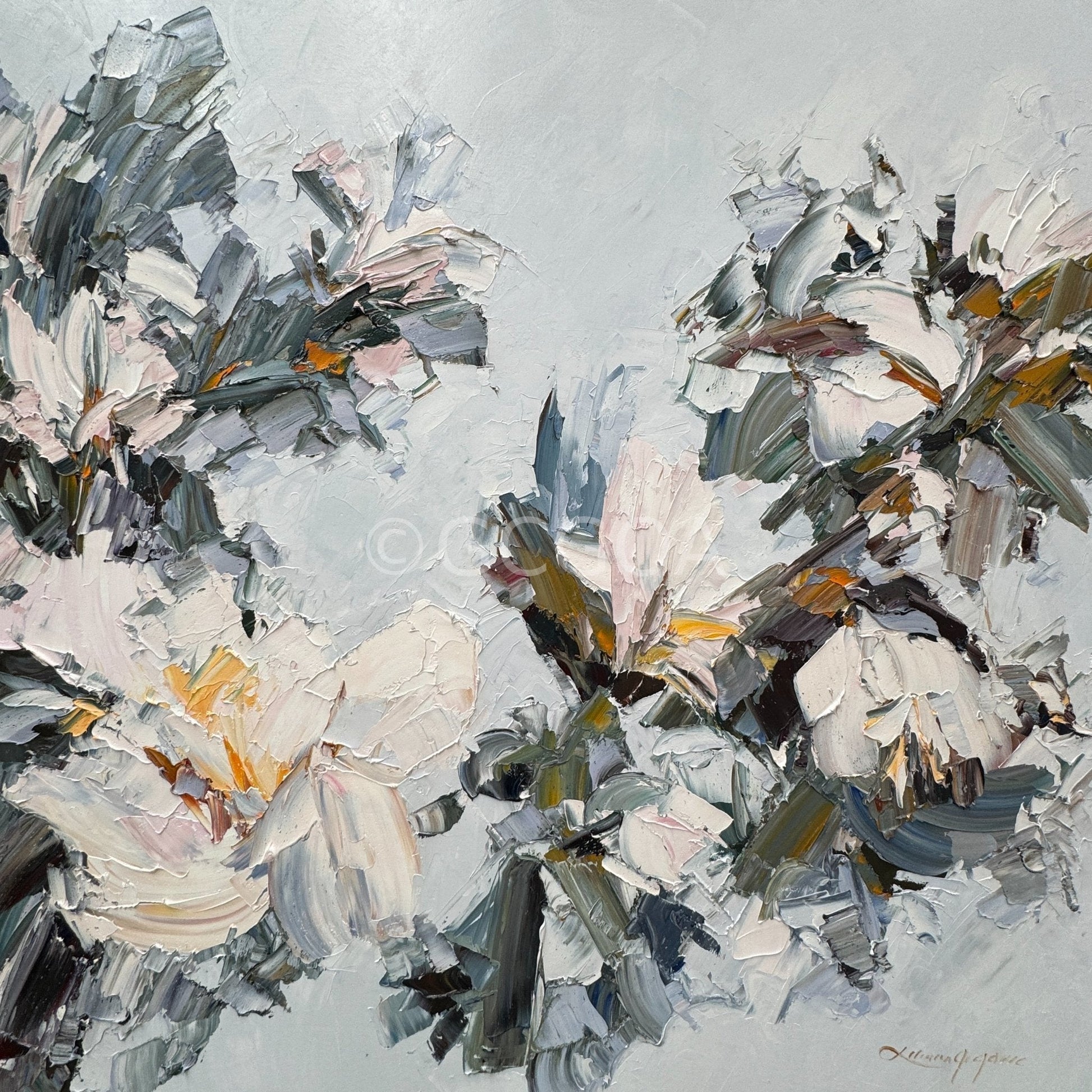 White Magnolia No 26 - Original Art - Gold Coast Gallery Of ArtLiliana Gigovic