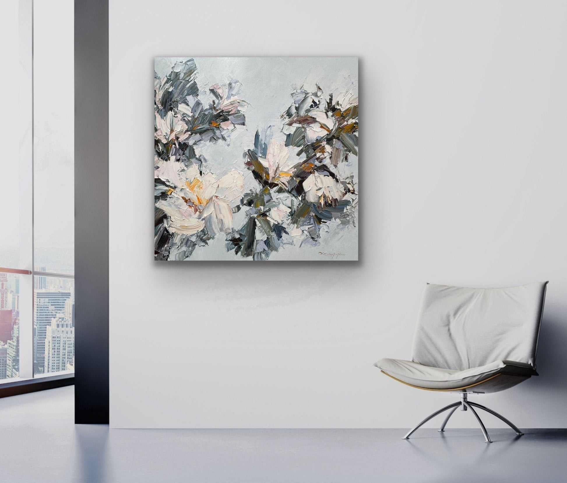 White magnolia No 26 - Original Art - Gold Coast Gallery Of ArtLiliana Gigovic