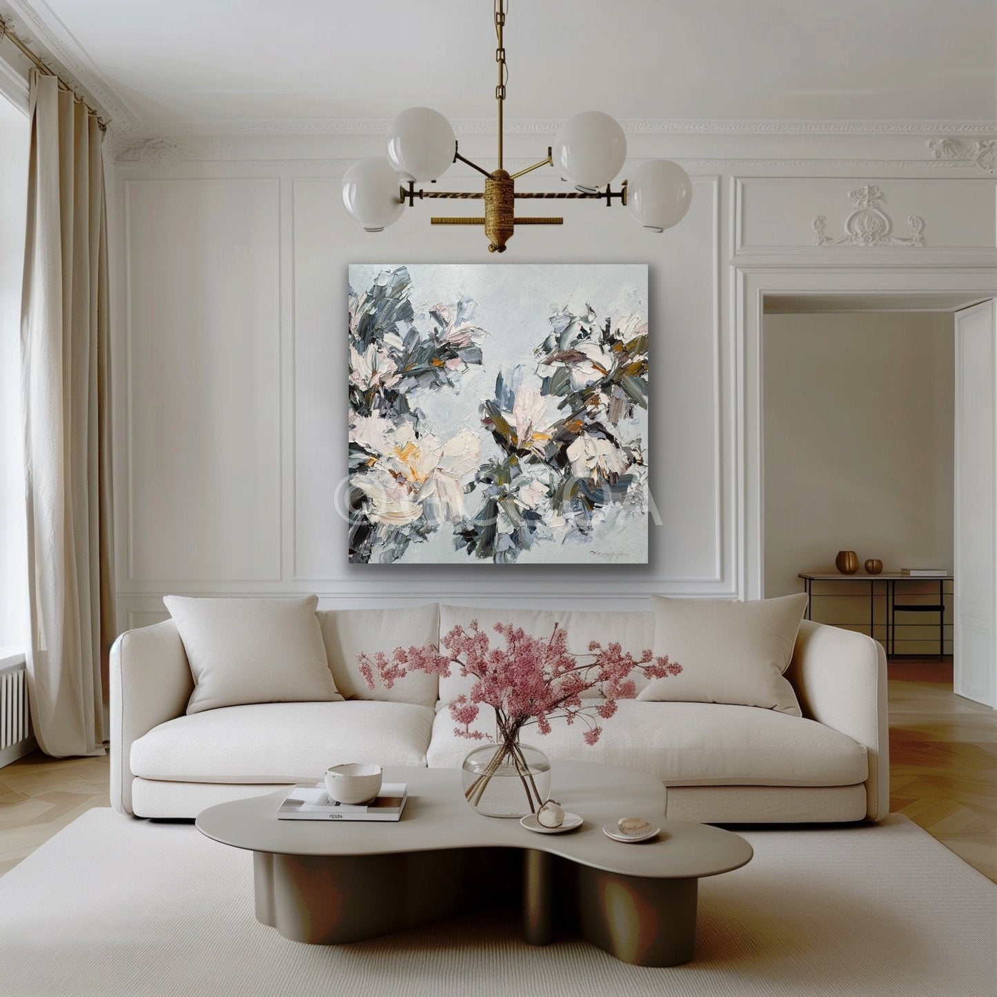 White Magnolia No 26 - Original Art - Gold Coast Gallery Of ArtLiliana Gigovic