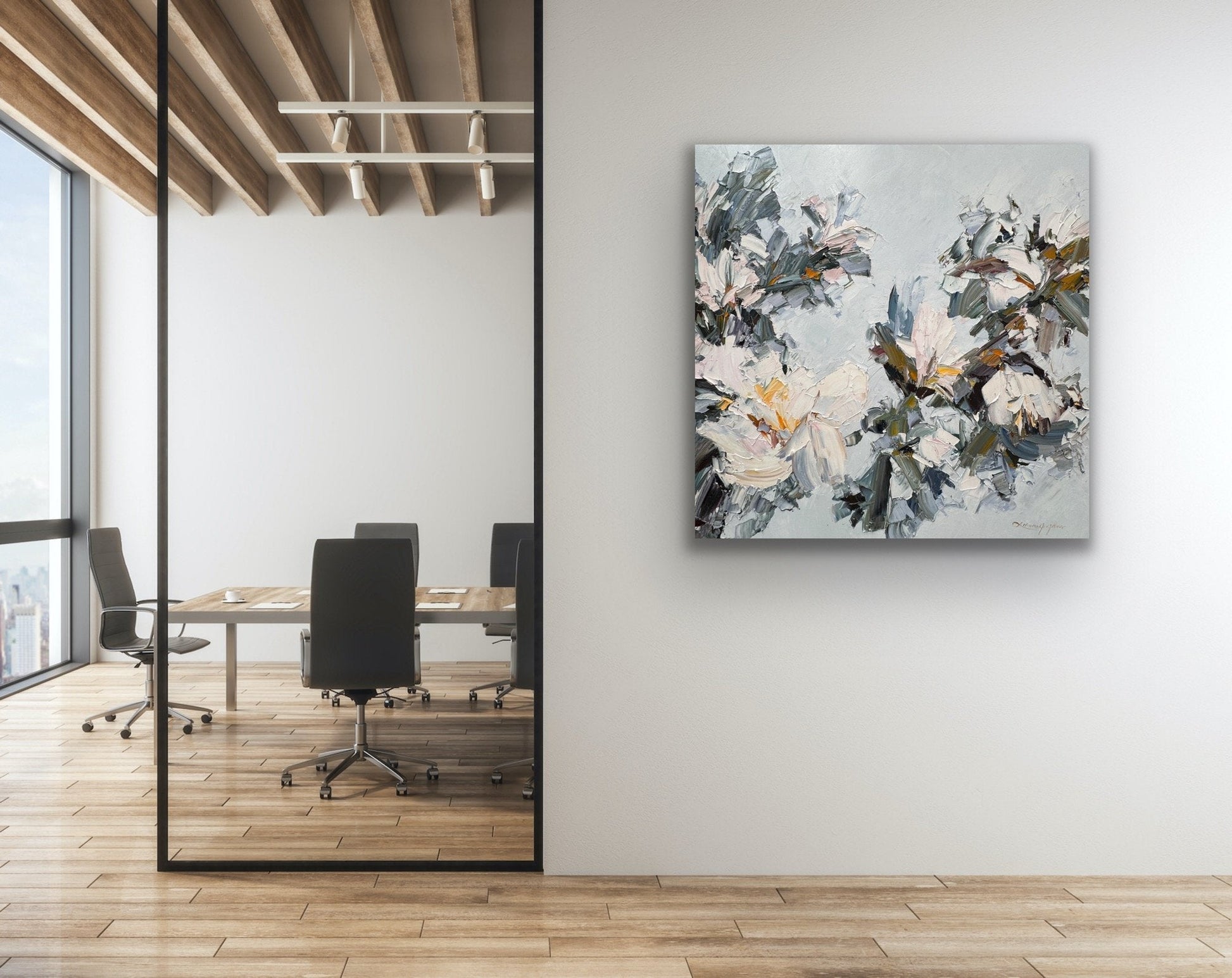 White magnolia No 26 - Original Art - Gold Coast Gallery Of ArtLiliana Gigovic