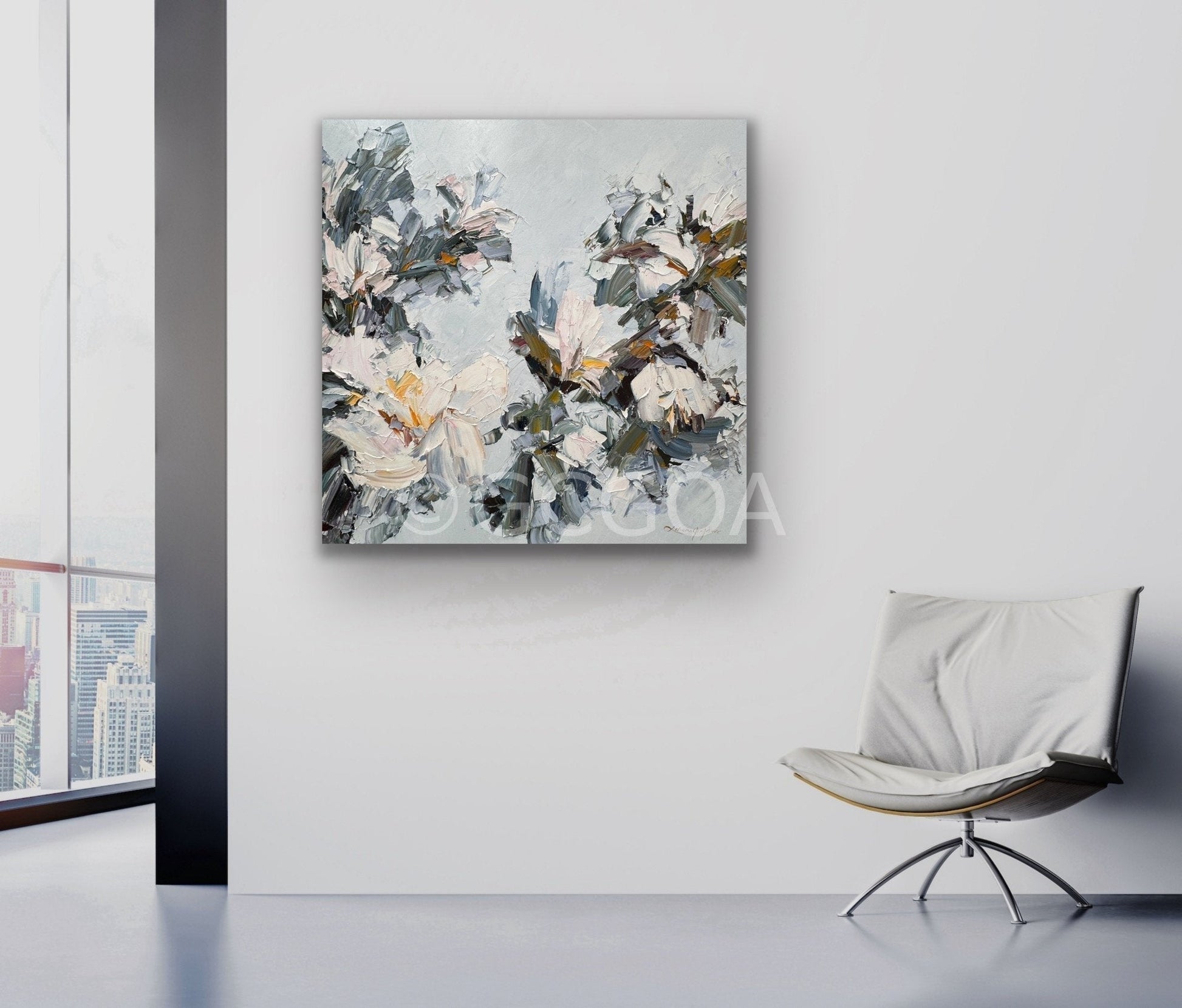 White Magnolia No 26 - Original Art - Gold Coast Gallery Of ArtLiliana Gigovic