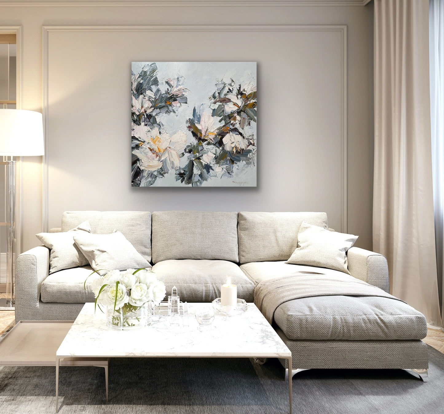 White magnolia No 26 - Original Art - Gold Coast Gallery Of ArtLiliana Gigovic