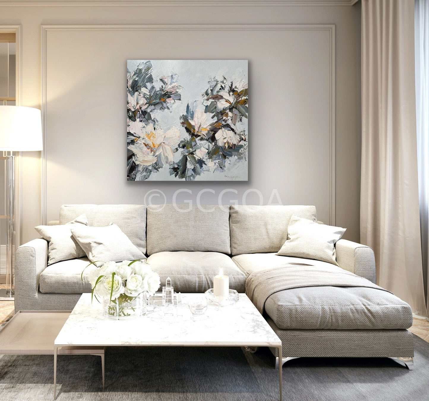 White Magnolia No 26 - Original Art - Gold Coast Gallery Of ArtLiliana Gigovic
