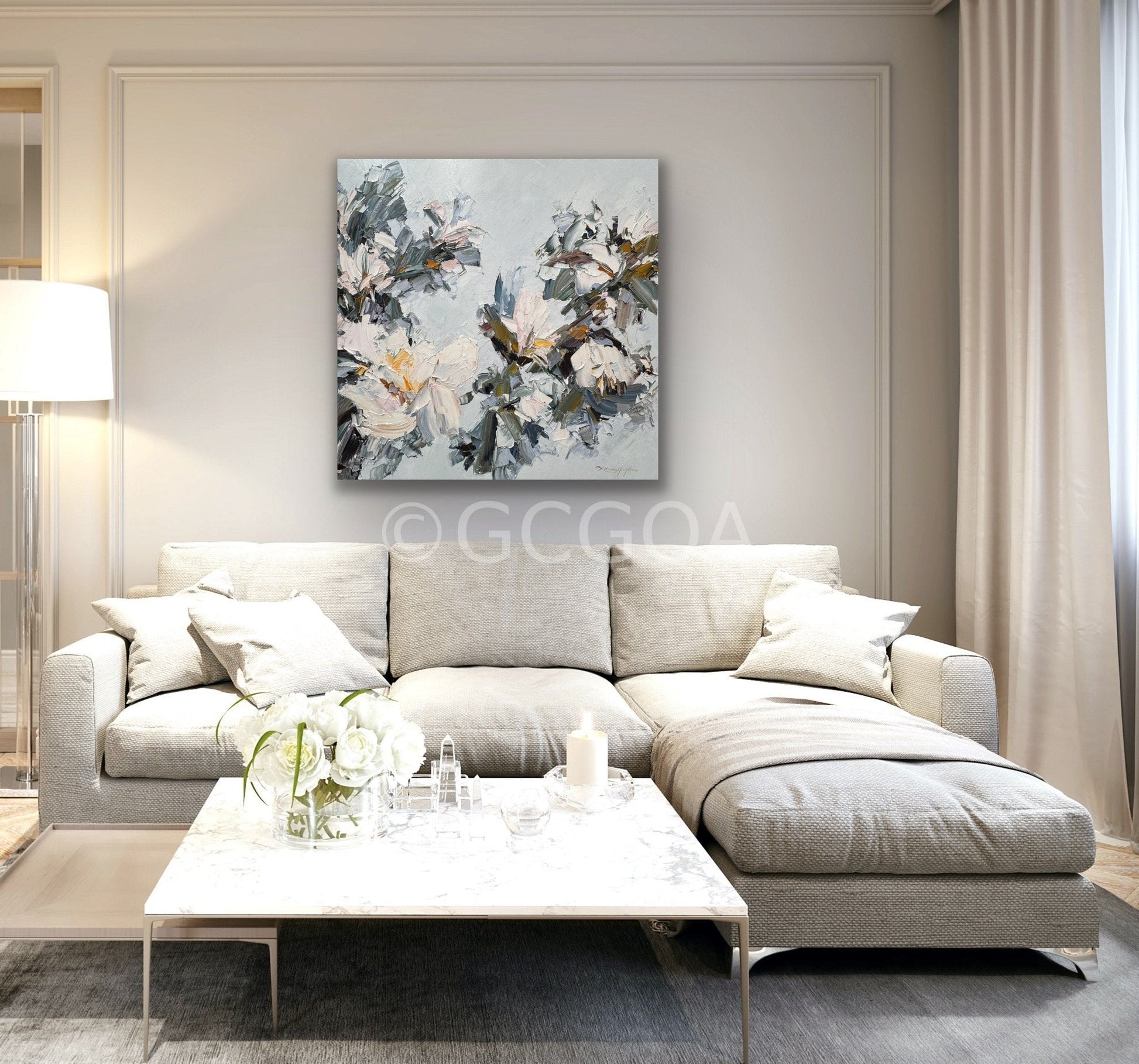 White Magnolia No 26 - Original Art - Gold Coast Gallery Of ArtLiliana Gigovic