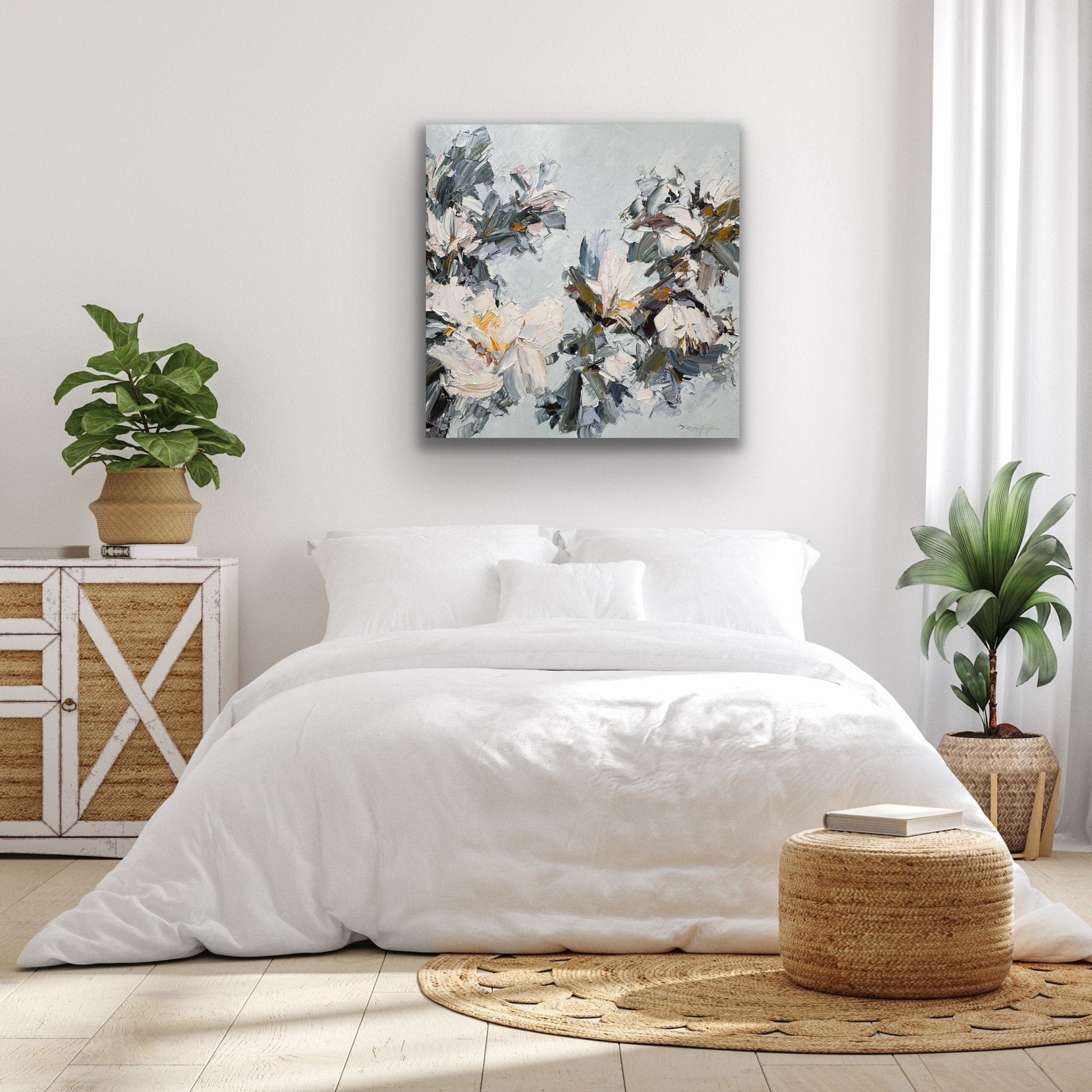 White magnolia No 26 - Original Art - Gold Coast Gallery Of ArtLiliana Gigovic
