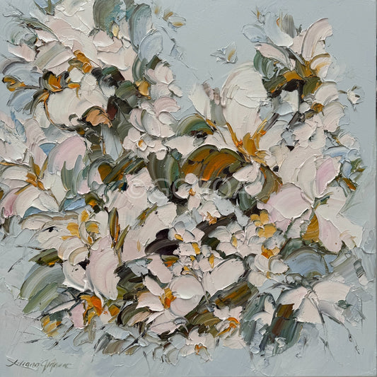 White Magnolia No 28 - Original Art - Gold Coast Gallery Of ArtLiliana Gigovic