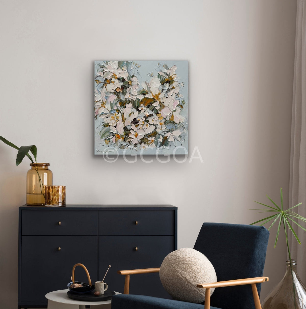 White Magnolia No 28 - Original Art - Gold Coast Gallery Of ArtLiliana Gigovic
