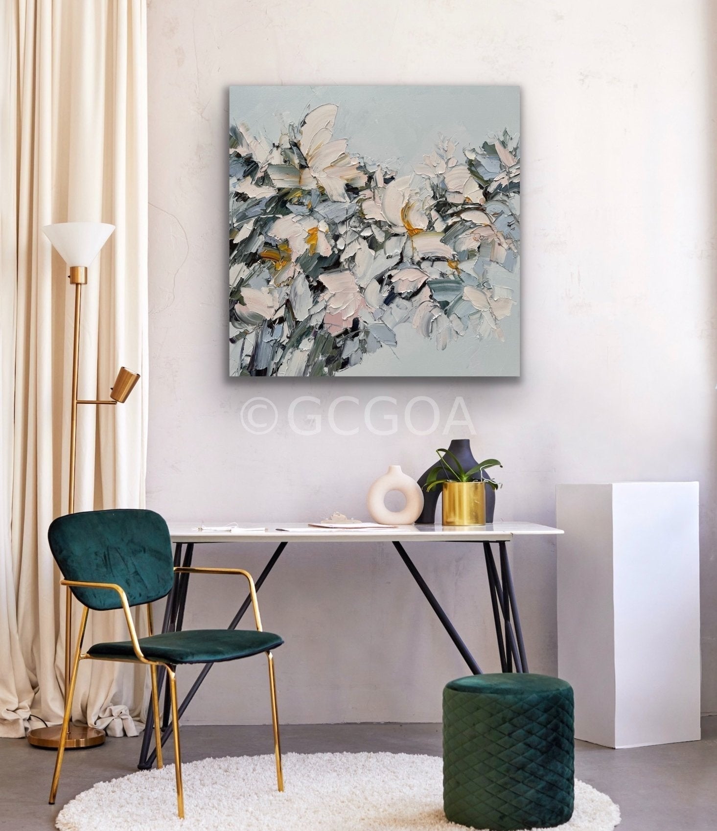White Magnolia No 29 - Original Art - Gold Coast Gallery Of ArtLiliana Gigovic
