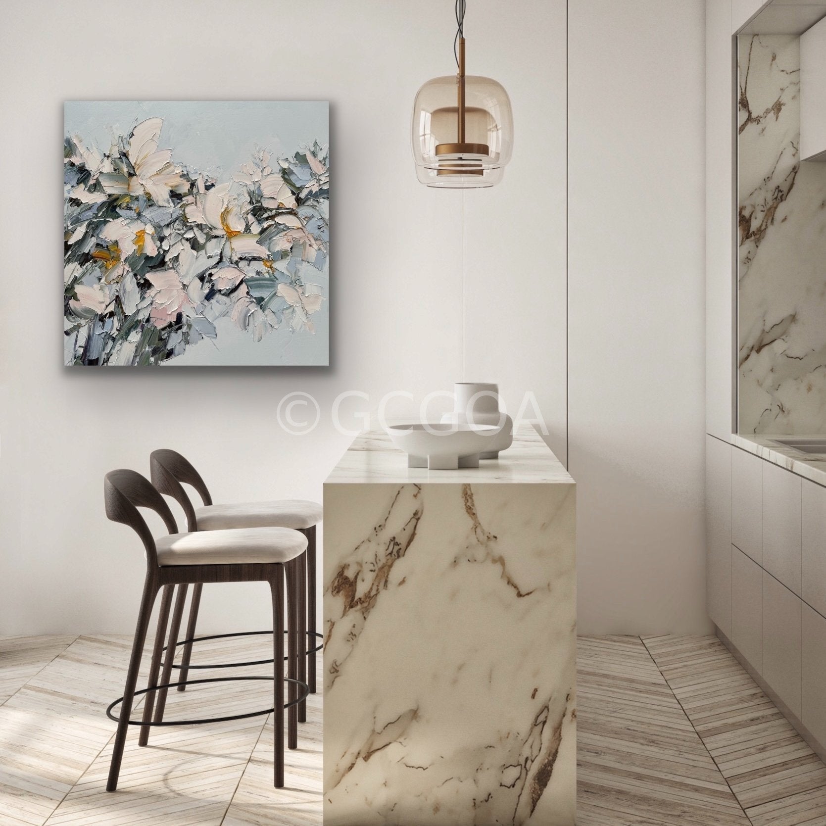 White Magnolia No 29 - Original Art - Gold Coast Gallery Of ArtLiliana Gigovic