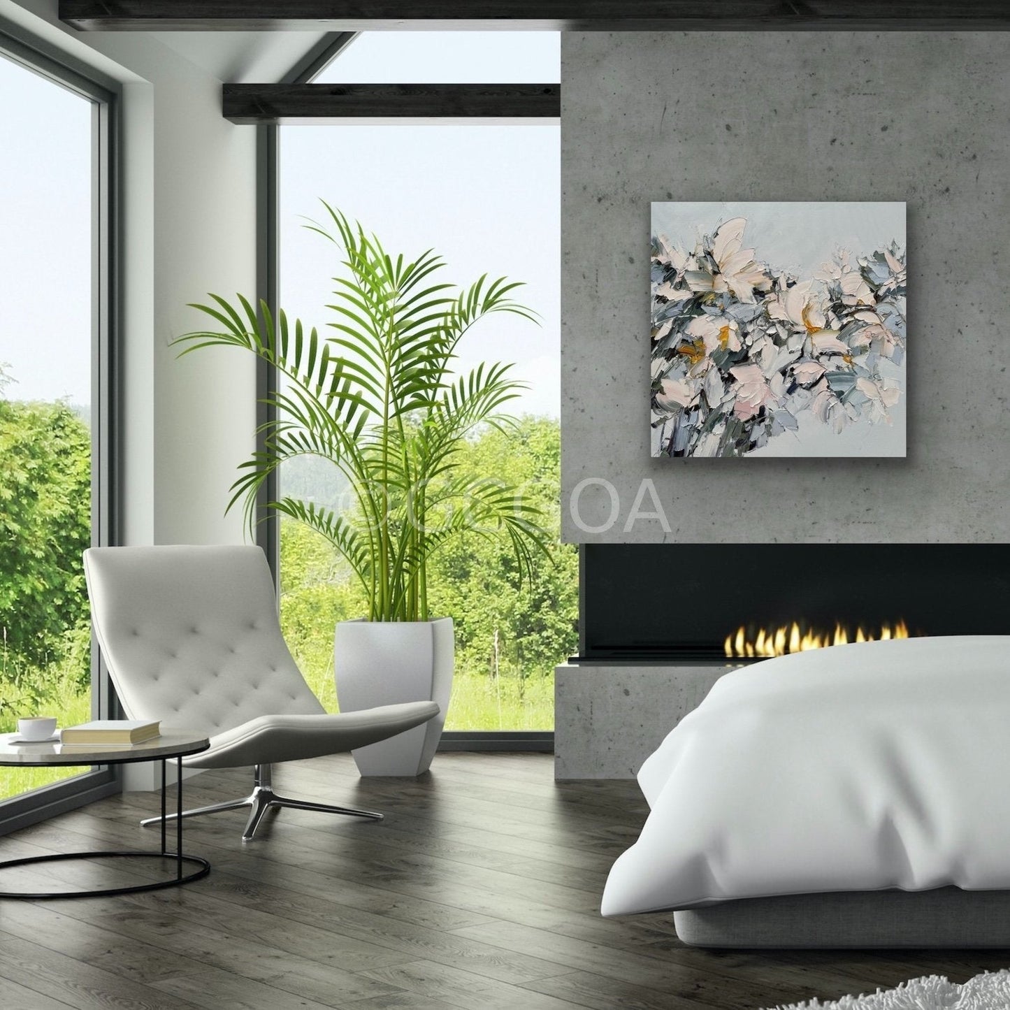White Magnolia No 29 - Original Art - Gold Coast Gallery Of ArtLiliana Gigovic