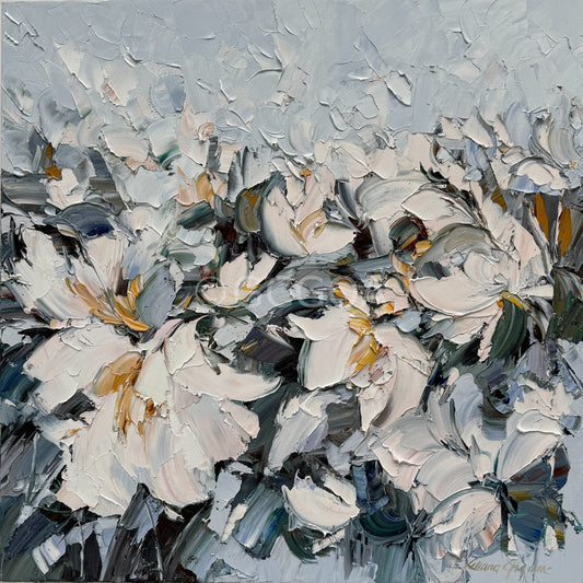 White Magnolia No 33 - Original Art - Gold Coast Gallery Of ArtLiliana Gigovic