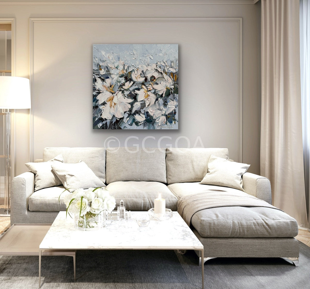 White Magnolia No 33 - Original Art - Gold Coast Gallery Of ArtLiliana Gigovic