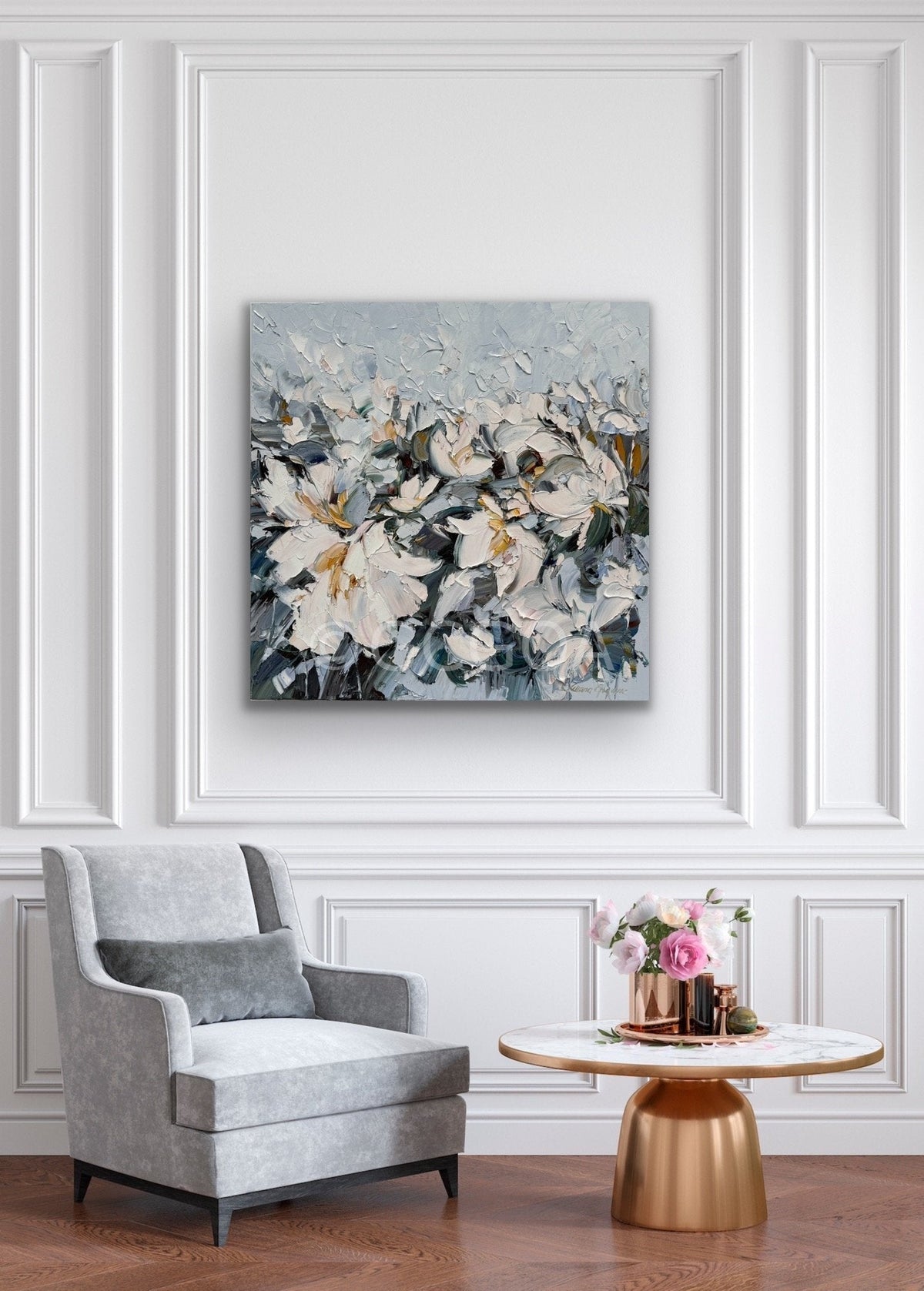 White Magnolia No 33 - Original Art - Gold Coast Gallery Of ArtLiliana Gigovic