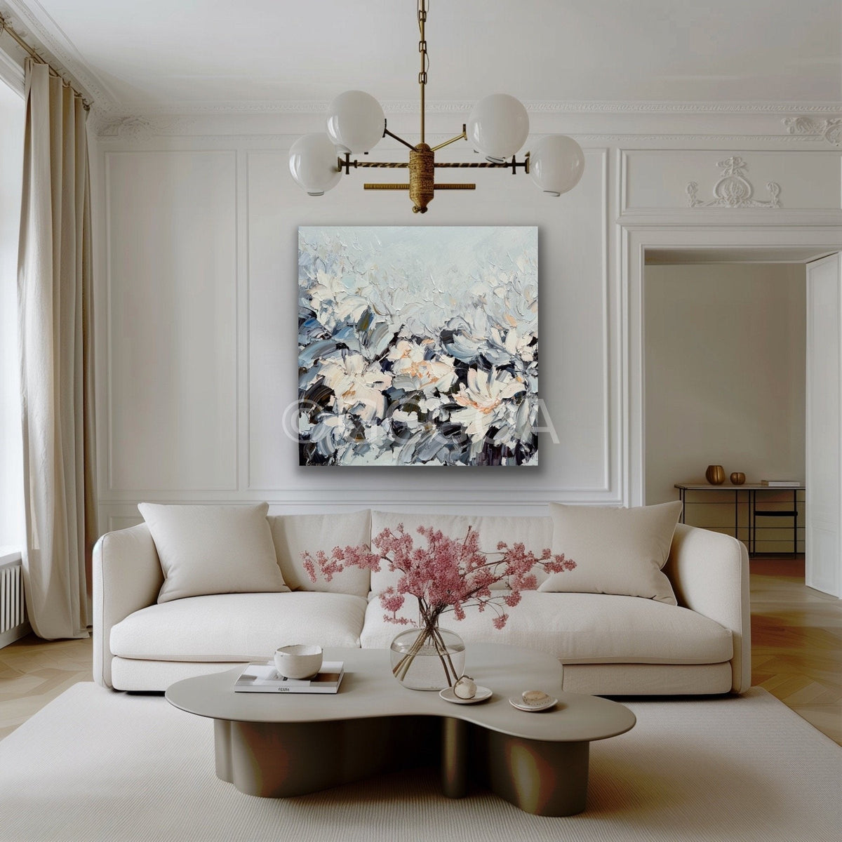 White Magnolia No 36 - Original Art - Gold Coast Gallery Of ArtLiliana Gigovic
