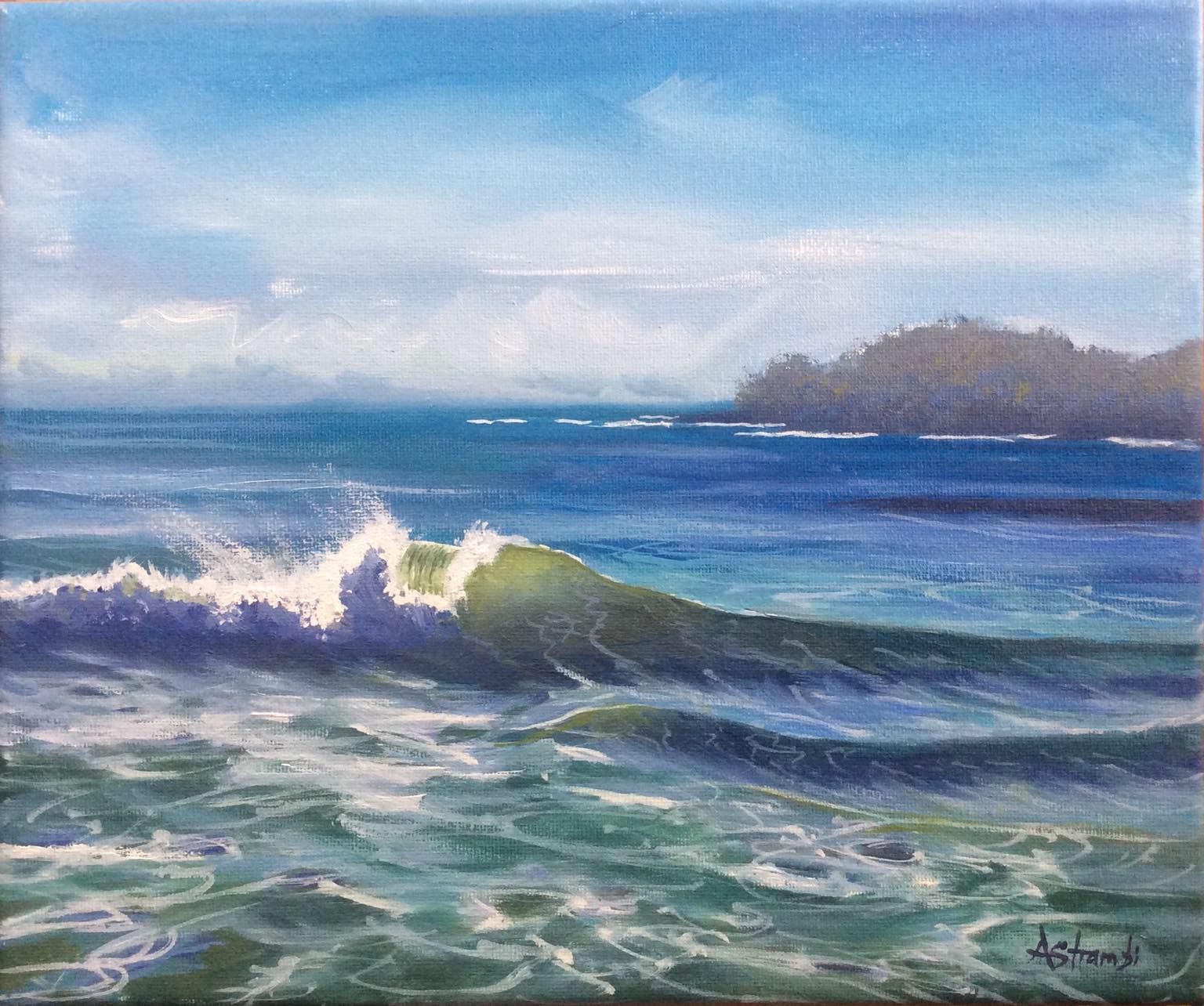 Yamba Wave - Gold Coast Gallery Of ArtAnne Strambi