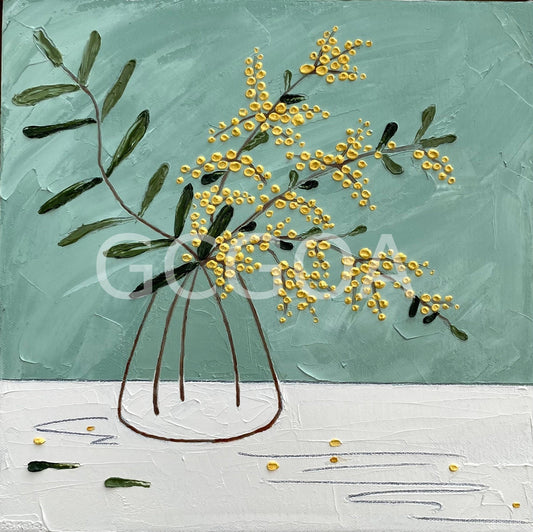 Yellow Wild Bloom - Gold Coast Gallery Of ArtJustine Bartie