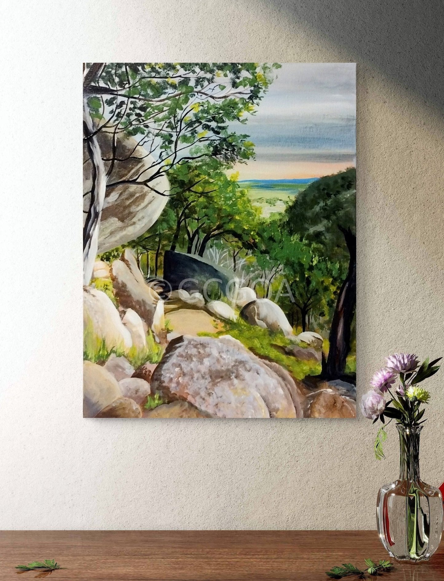 You Yangs Big mountain in the middle of a plain Victoria Australia - Gold Coast Gallery Of ArtYvonne Wells