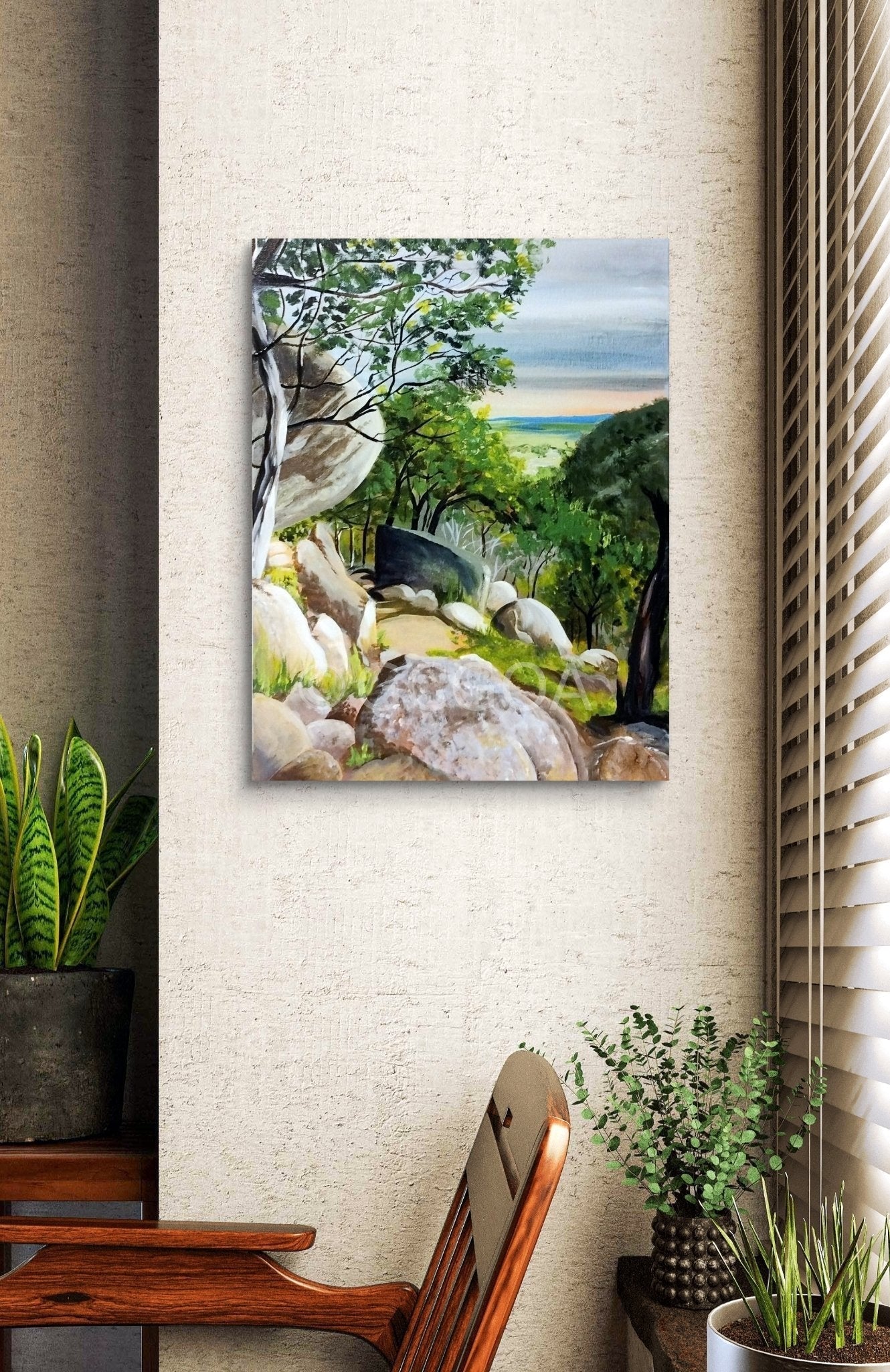 You Yangs Big mountain in the middle of a plain Victoria Australia - Gold Coast Gallery Of ArtYvonne Wells
