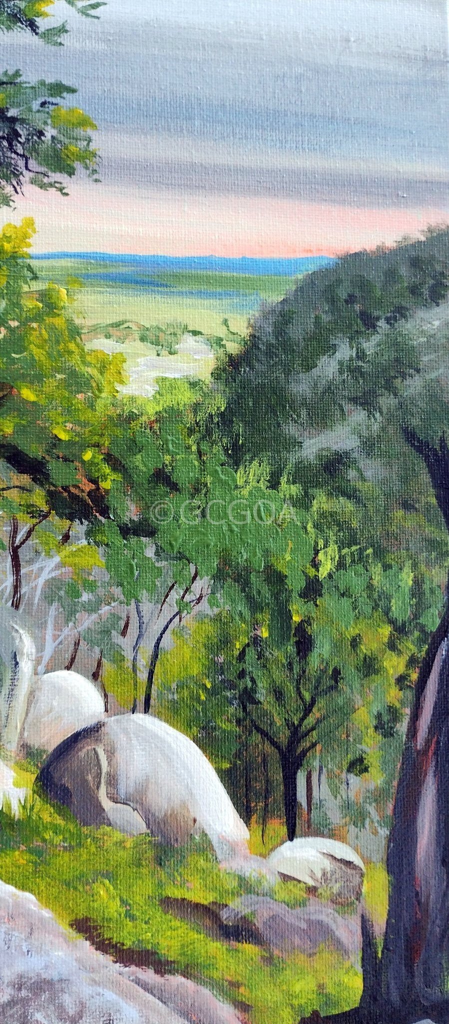You Yangs Big mountain in the middle of a plain Victoria Australia - Gold Coast Gallery Of ArtYvonne Wells